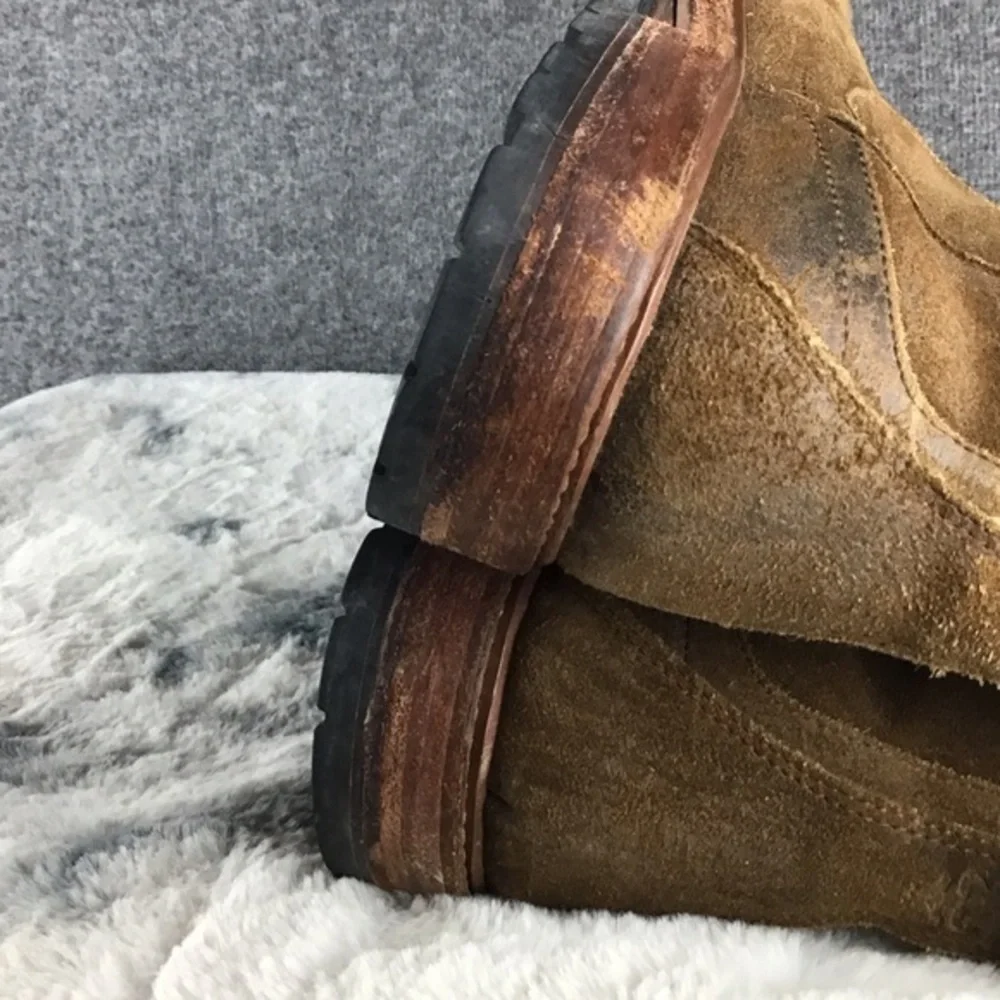 Trask Larkin Men's Water Resistant Waxed Suede Ankle‎ Boots Inside Zip Size 8M